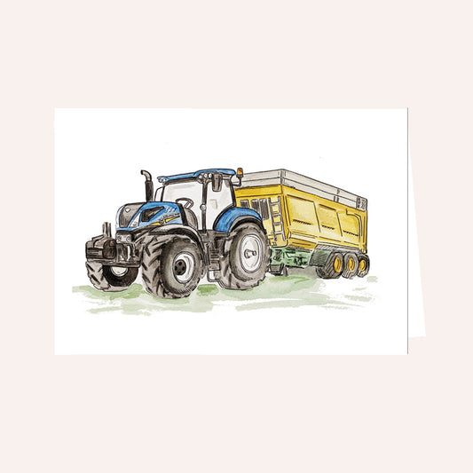 The Blue Tractor Card