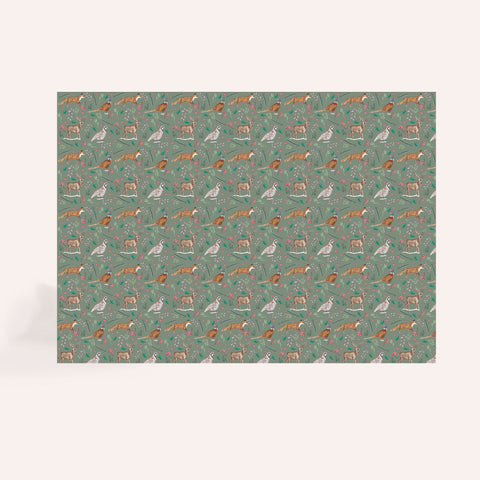 Mr Pheasant and Friends Luxury Christmas Wrapping Paper (Sheet)