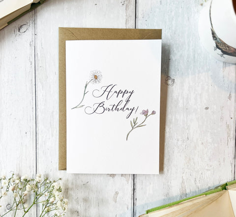 Simple Happy Birthday Among The Meadows Card