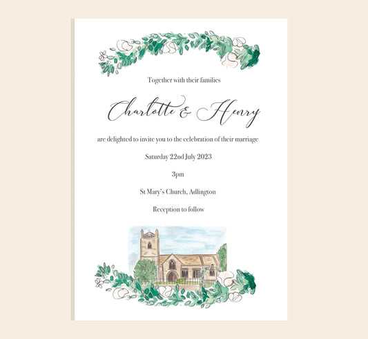 Signature Doodling Lucy Wedding Invitation