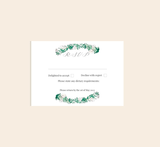 Signature Doodling Lucy Wedding RSVP