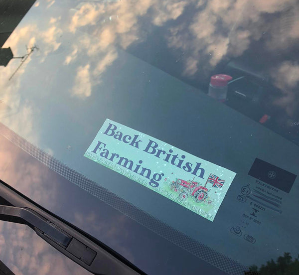 Back British Farming Car Sticker