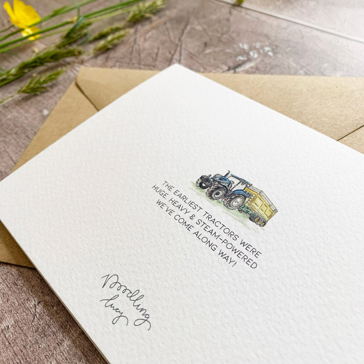 The Blue Tractor Card