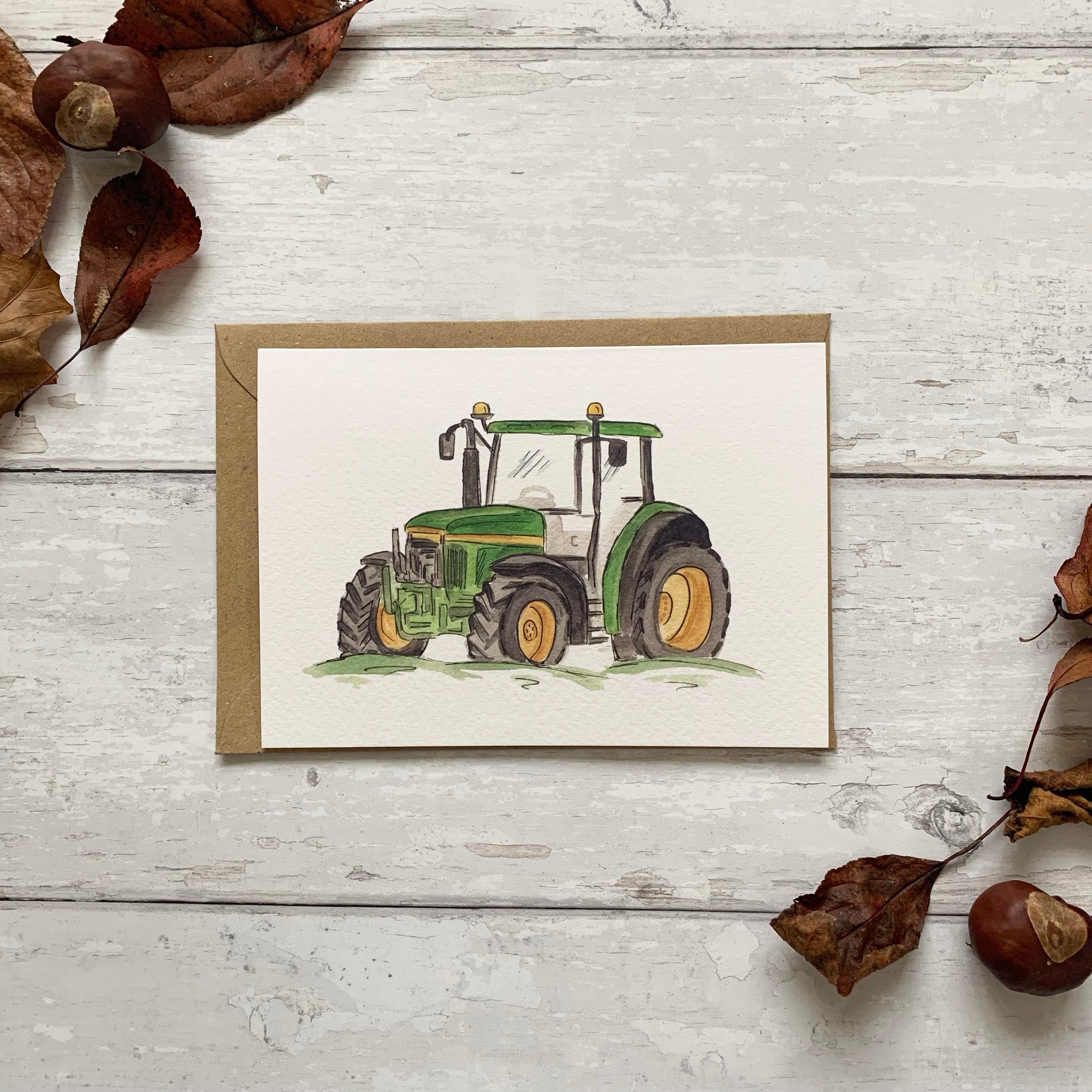The Green Tractor Card
